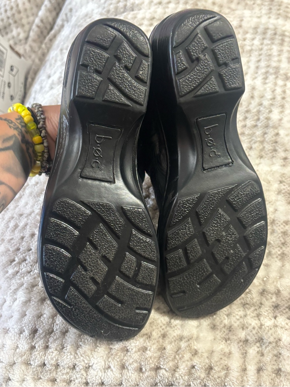 Embossed Leather Clogs - Picture 6 of 7